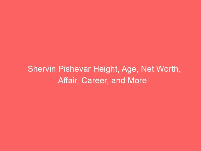 Shervin Pishevar Height, Age, Net Worth, Affair, Career, and More